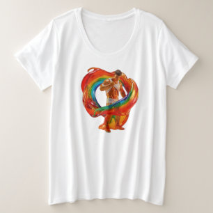 SlipperyJoe's striking modern Pride-themed masculi Plus Size T-Shirt