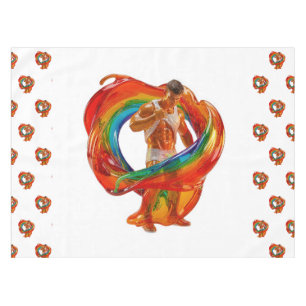 SlipperyJoe's striking modern Pride-themed masculi Tablecloth