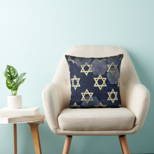 SlipperyJoe's strong Hanukkah vibe Star of David m Cushion
