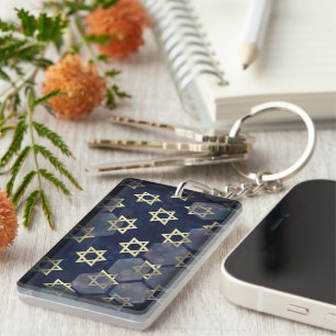 SlipperyJoe's strong Hanukkah vibe Star of David m Key Ring