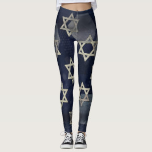 SlipperyJoe's strong Hanukkah vibe Star of David m Leggings