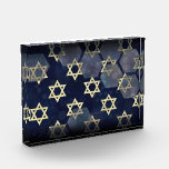 SlipperyJoe's strong Hanukkah vibe Star of David m Photo Block<br><div class="desc">SlipperyJoe's strong Hanukkah vibe Star of David motif symbol symbolising Jewish identity and tradition artistic subtle silvery-grey tone deep midnight-blue background traditional colours associated Hebrew celebrations religious light shining into darkness digital stained glass effect repeated clean geometric patterns creates rhythm and unity elegant contemporary abstract symbolism</div>
