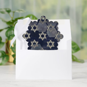 SlipperyJoe's strong Hanukkah vibe Star of David m Tree Decoration Card