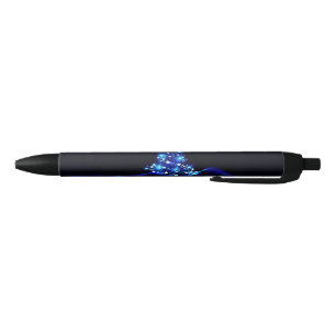 SlipperyJoe's stylised glowing Christmas tree brig Black Ink Pen
