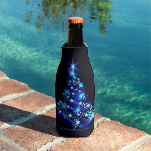 SlipperyJoe's stylised glowing Christmas tree brig Bottle Cooler