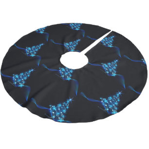 SlipperyJoe's stylised glowing Christmas tree brig Brushed Polyester Tree Skirt