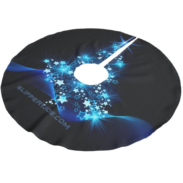 SlipperyJoe's stylised glowing Christmas tree brig Brushed Polyester Tree Skirt (Angled)