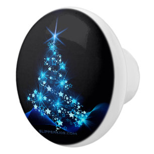 SlipperyJoe's stylised glowing Christmas tree brig Ceramic Knob