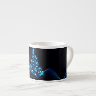 SlipperyJoe's stylised glowing Christmas tree brig Espresso Cup