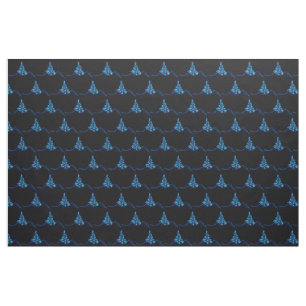 SlipperyJoe's stylised glowing Christmas tree brig Fabric