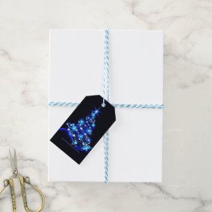 SlipperyJoe's stylised glowing Christmas tree brig Gift Tags