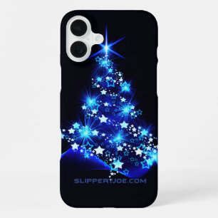 SlipperyJoe's stylised glowing Christmas tree brig iPhone 16 Plus Case