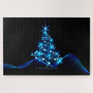 SlipperyJoe's stylised glowing Christmas tree brig Jigsaw Puzzle