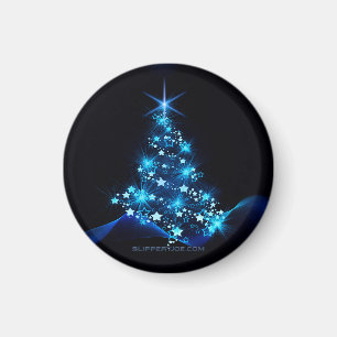SlipperyJoe's stylised glowing Christmas tree brig Magnet