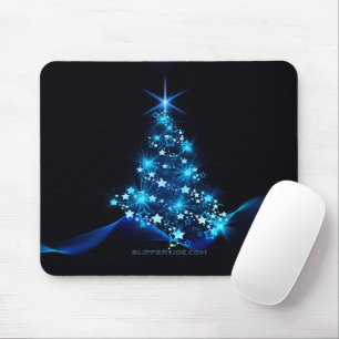 SlipperyJoe's stylised glowing Christmas tree brig Mouse Pad