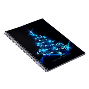 SlipperyJoe's stylised glowing Christmas tree brig Notebook