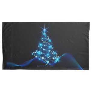 SlipperyJoe's stylised glowing Christmas tree brig Pillowcase