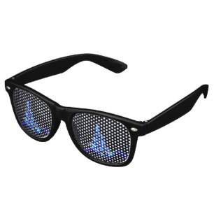SlipperyJoe's stylised glowing Christmas tree brig Retro Sunglasses