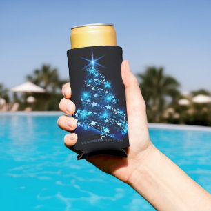 SlipperyJoe's stylised glowing Christmas tree brig Seltzer Can Cooler