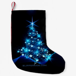 SlipperyJoe's stylised glowing Christmas tree brig Small Christmas Stocking
