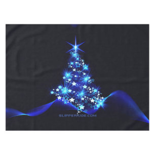 SlipperyJoe's stylised glowing Christmas tree brig Tablecloth