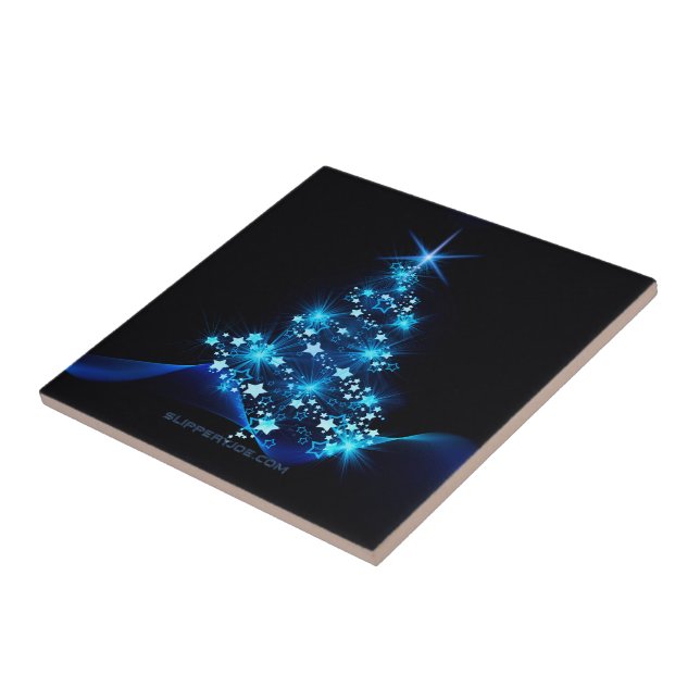 SlipperyJoe's stylised glowing Christmas tree brig Tile (Side)