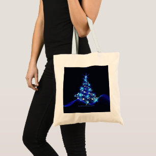 SlipperyJoe's stylised glowing Christmas tree brig Tote Bag