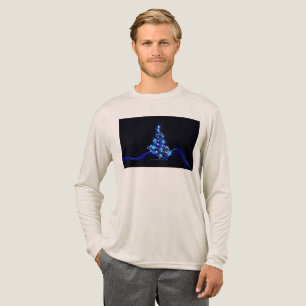SlipperyJoe's stylised glowing Christmas tree brig Tri-Blend Shirt