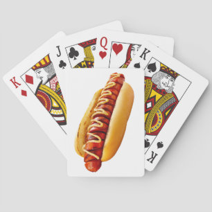 SlipperyJoe's summer BBQ vibe hot dog nestled soft Playing Cards