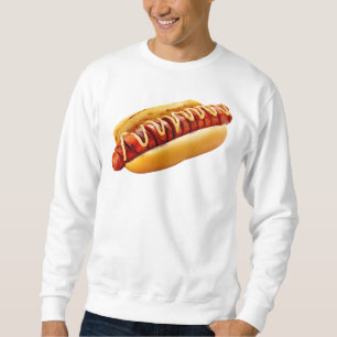 SlipperyJoe's summer BBQ vibe hot dog nestled soft Sweatshirt