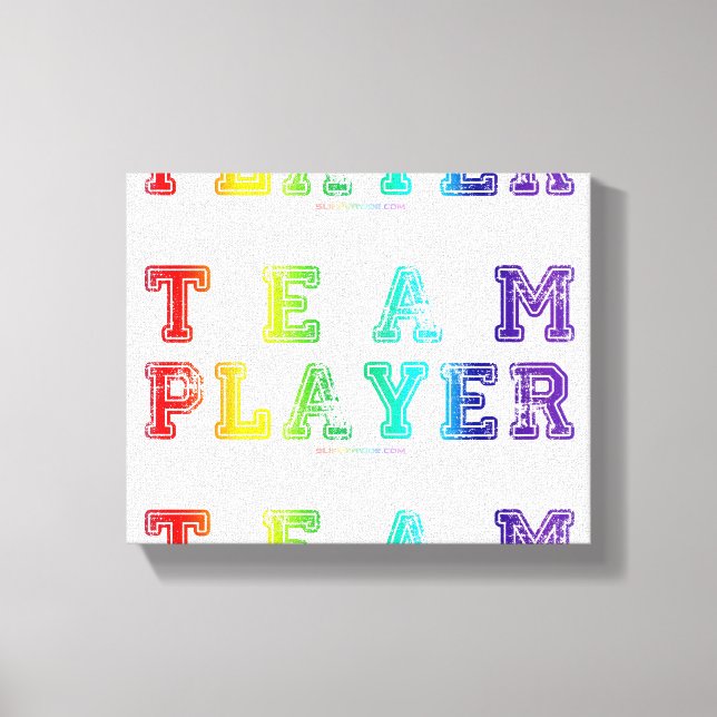 SlipperyJoe's team player filled with smooth rainb Canvas Print (Front)