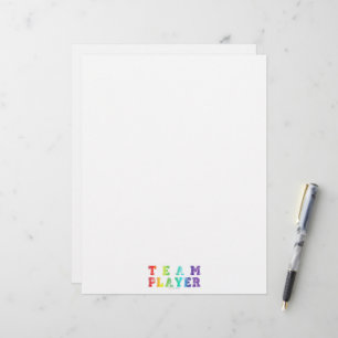 SlipperyJoe's team player filled with smooth rainb Custom Letterhead