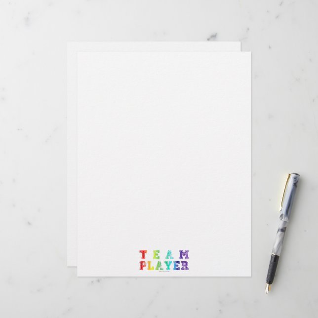 SlipperyJoe's team player filled with smooth rainb Custom Letterhead (Front/Back In Situ)