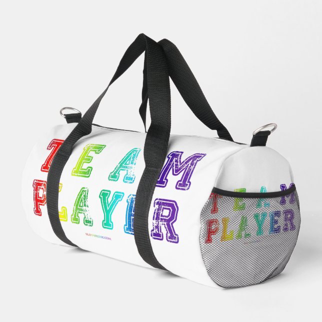 SlipperyJoe's team player filled with smooth rainb Duffle Bag (Right Corner)