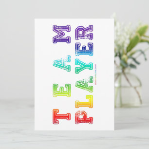 SlipperyJoe's team player filled with smooth rainb Holiday Card
