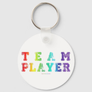 SlipperyJoe's team player filled with smooth rainb Key Ring