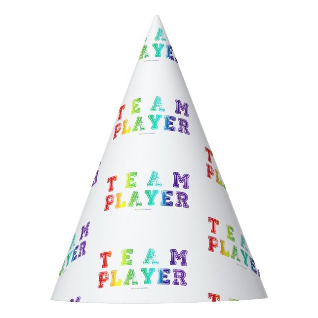 SlipperyJoe's team player filled with smooth rainb Party Hat (Front)