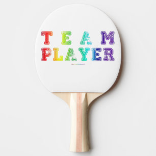 SlipperyJoe's team player filled with smooth rainb Ping Pong Paddle