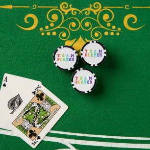 SlipperyJoe's team player filled with smooth rainb Poker Chips