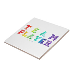 SlipperyJoe's team player filled with smooth rainb Tile