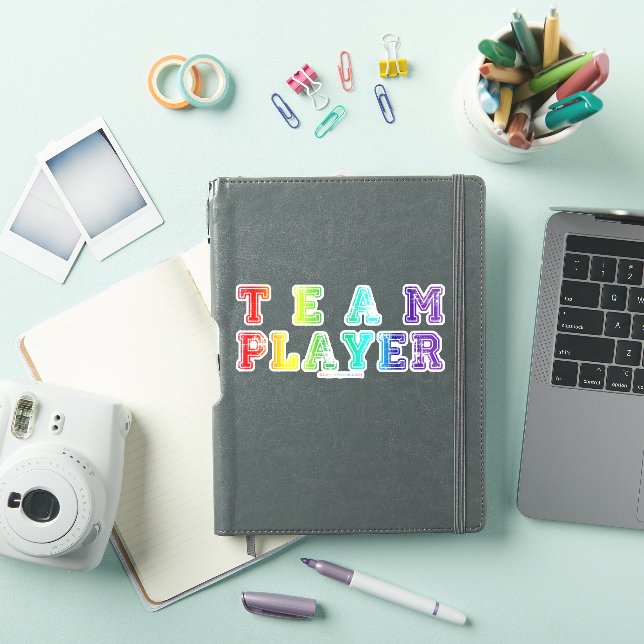 SlipperyJoe's Team Player words gradient rainbow c (iPad Cover)