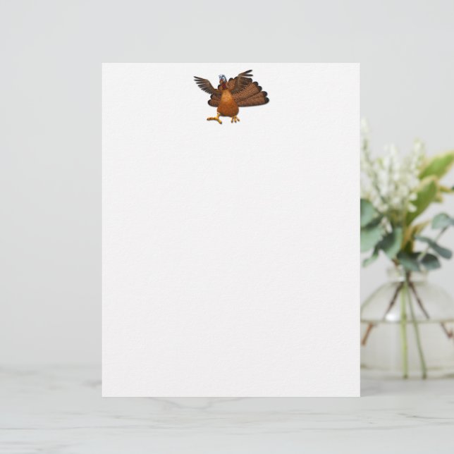 SlipperyJoe's Thanksgiving gobble responsibly live Custom Letterhead (Standing Front)