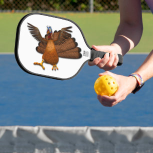 SlipperyJoe's Thanksgiving gobble responsibly live Pickleball Paddle