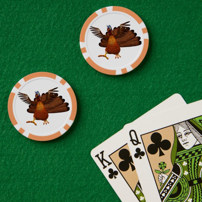SlipperyJoe's Thanksgiving gobble responsibly live Poker Chips (Poker Table (Double))