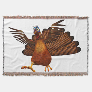 SlipperyJoe's Thanksgiving gobble responsibly live Throw Blanket