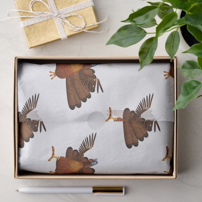 SlipperyJoe's Thanksgiving gobble responsibly live Tissue Paper (Gift)