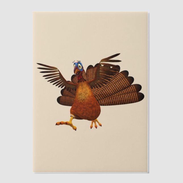 SlipperyJoe's Thanksgiving gobble responsibly live Vellum Invitations (Front)