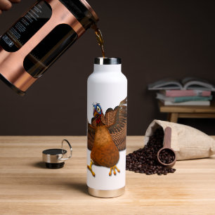 SlipperyJoe's Thanksgiving gobble responsibly live Water Bottle