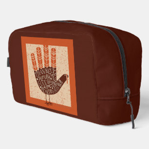 SlipperyJoe's Thanksgiving playful turkey illustra Dopp Kit
