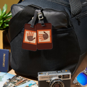 SlipperyJoe's Thanksgiving playful turkey illustra Luggage Tag